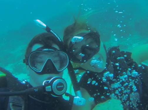 Ruud Divemaster in opleiding met Kim