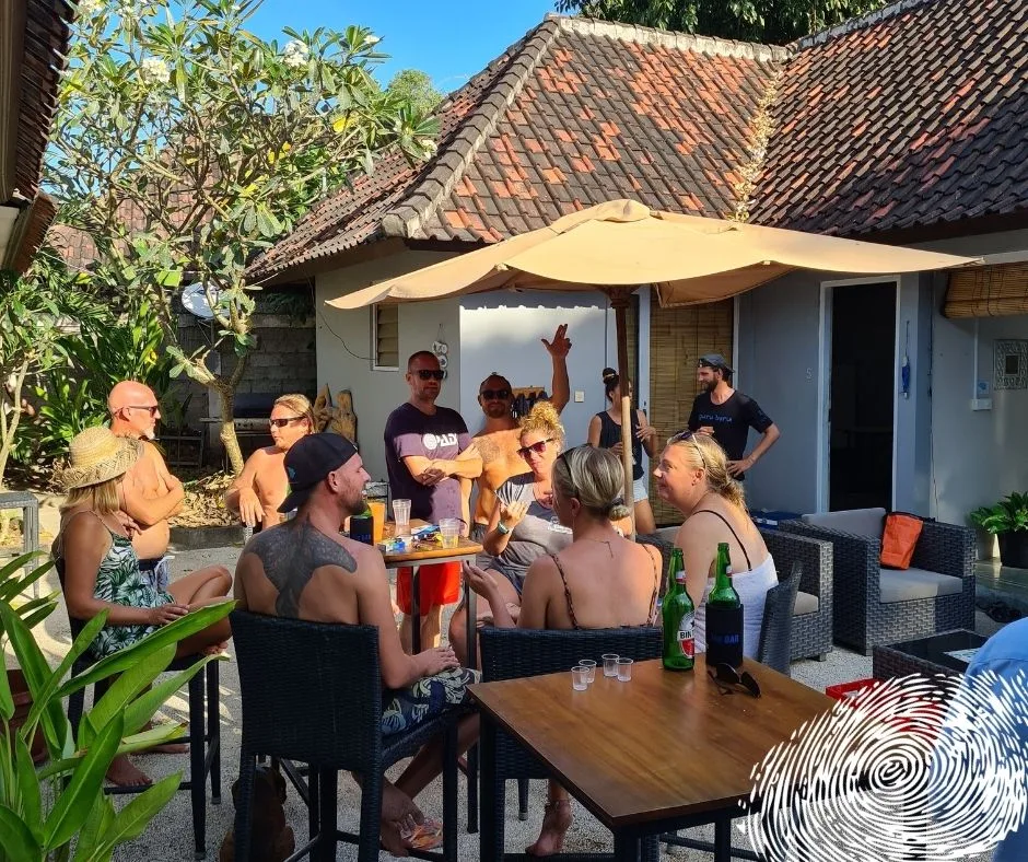 Outdoor lounge area Dive Pro's Scuba Center Asia