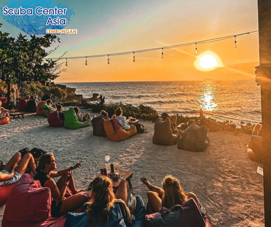 sunset with friends island life lembongan